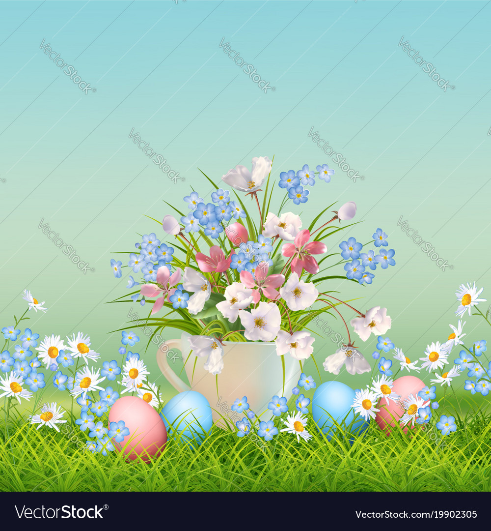 easter landscape royalty free vector image vectorstock