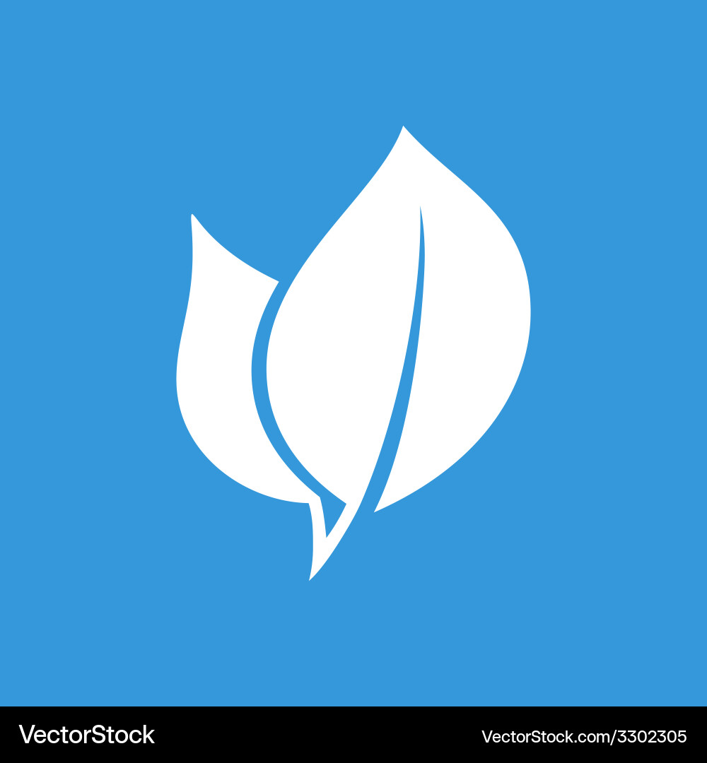 Eco leaf flat icon Royalty Free Vector Image - VectorStock