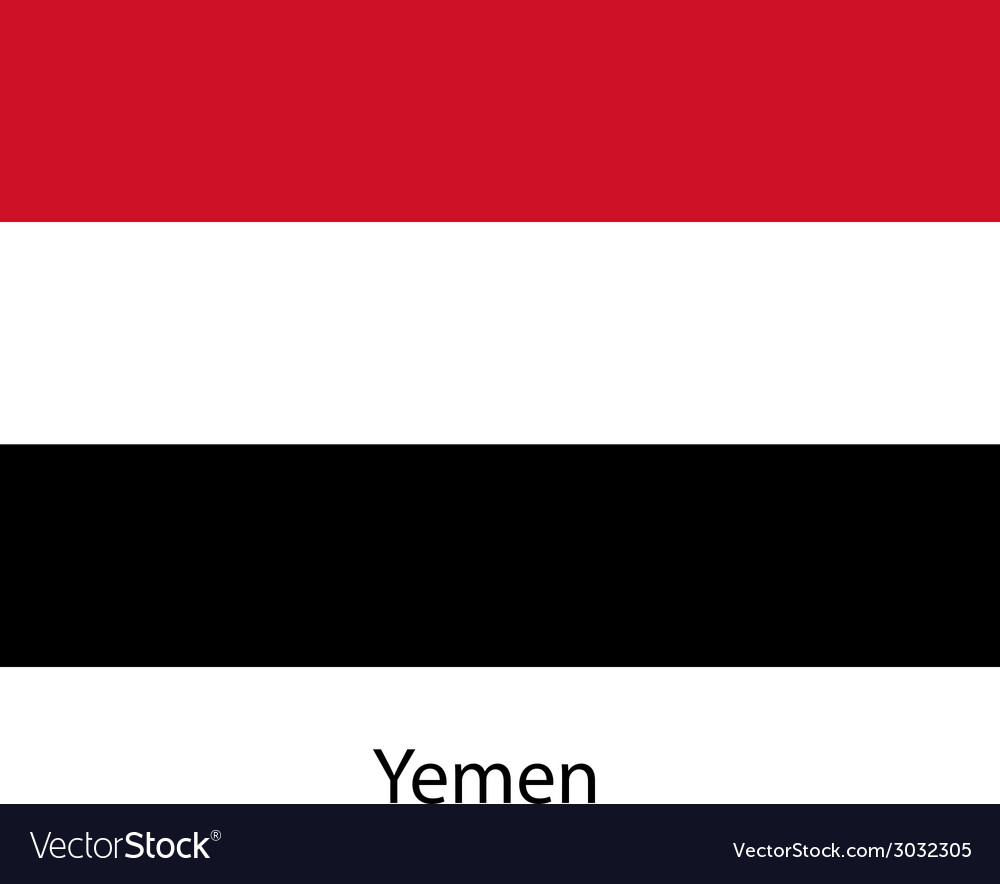 Flag of the country yemen Royalty Free Vector Image