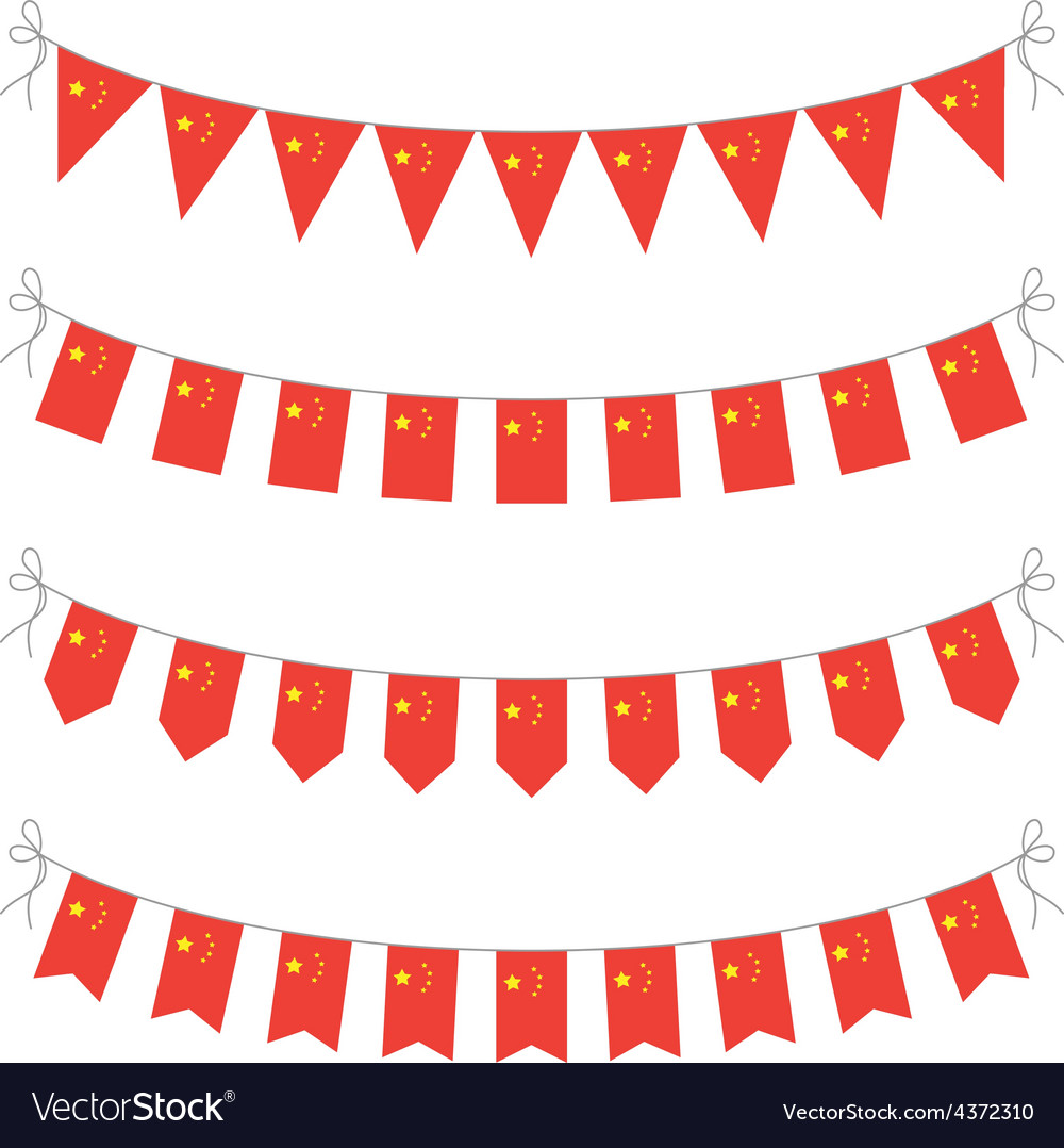 Chinese bunting Royalty Free Vector Image - VectorStock