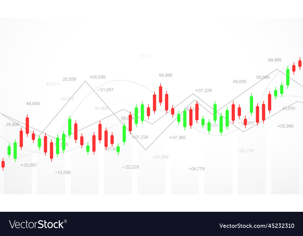 World business graph or stock market chart Vector Image