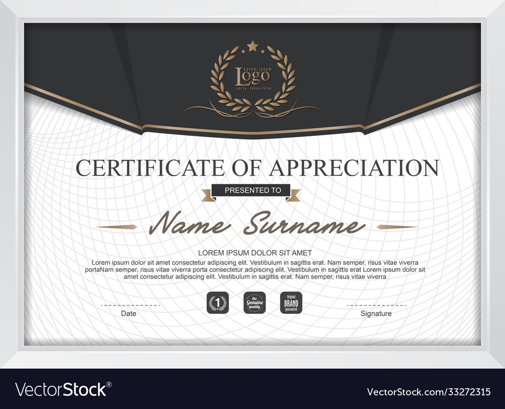 Certificate Royalty Free Vector Image Vectorstock