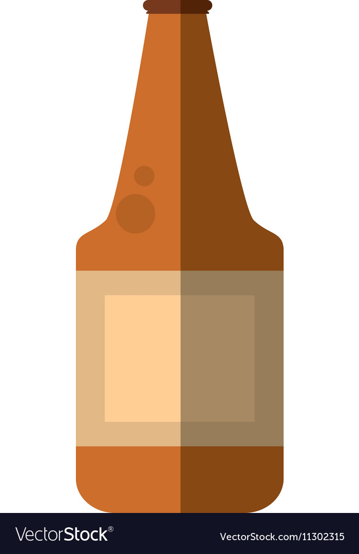 Fresh beer bottle isolated icon Royalty Free Vector Image