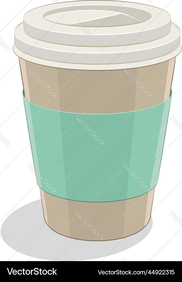 Paper coffee cup icon on a white background Vector Image