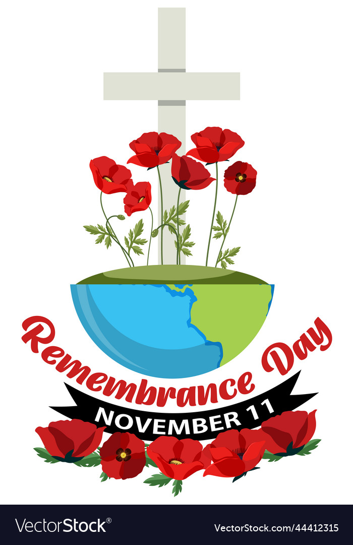 Remembrance Day Poster Design Royalty Free Vector Image