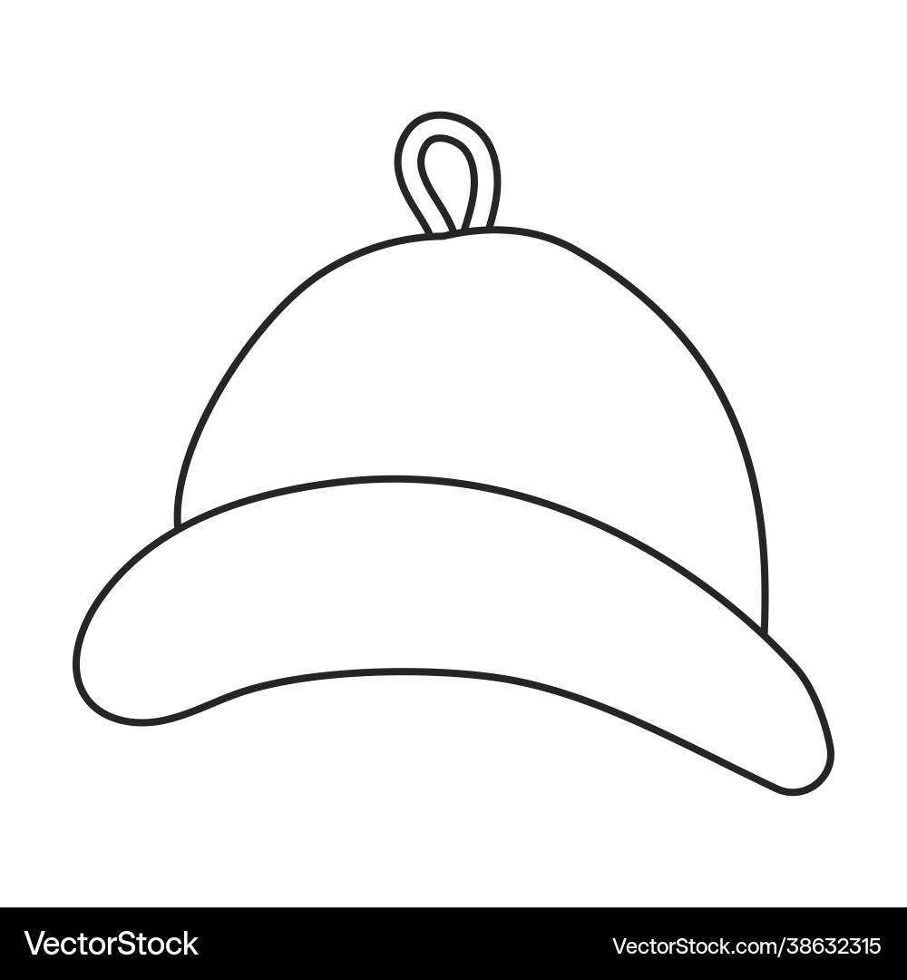 Sauna hat iconoutline icon isolated Royalty Free Vector