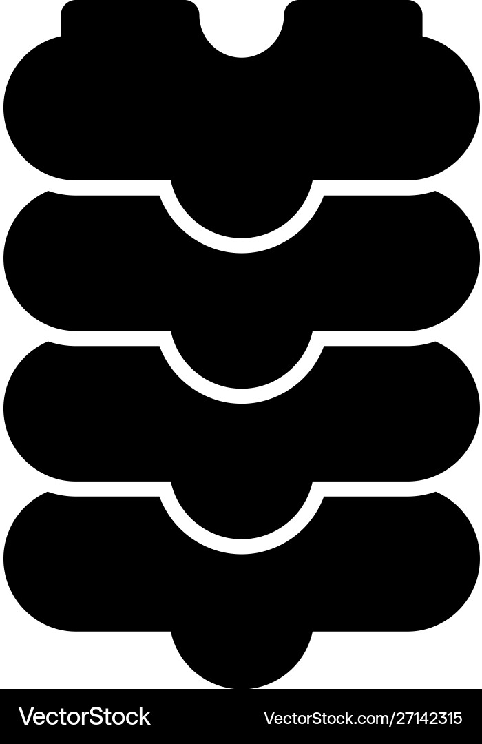 Spine solid icon Royalty Free Vector Image - VectorStock
