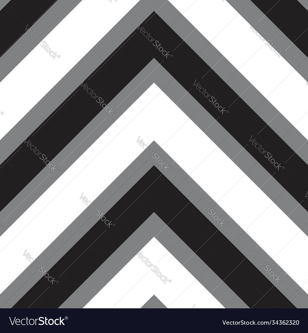 Black And White Chevron Diagonal Stripes Seamless Vector Image