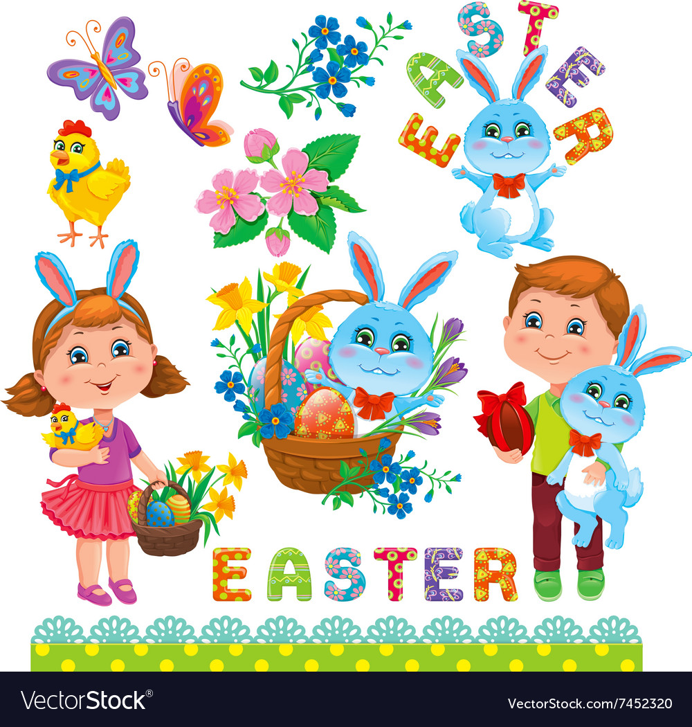Easter set of design