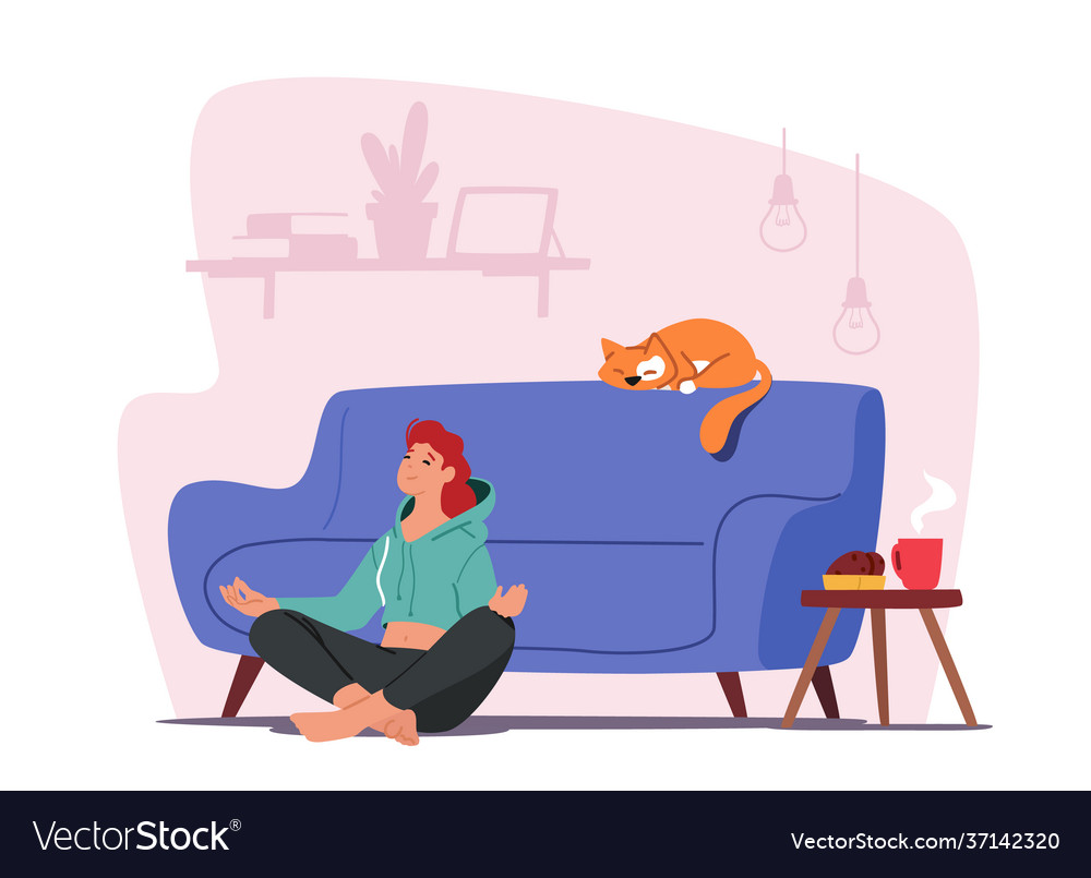 Healthy lifestyle relaxation emotional balance Vector Image