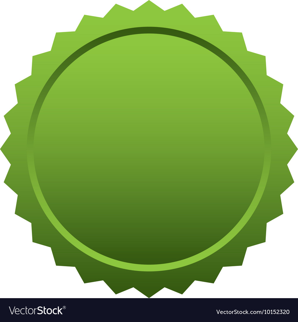 Seal Stamp Green Tag Banner Icon Graphic Vector Image