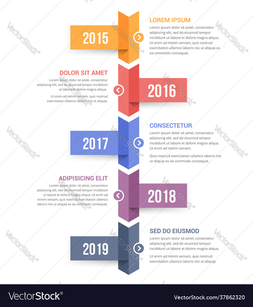 Timeline infographics Royalty Free Vector Image