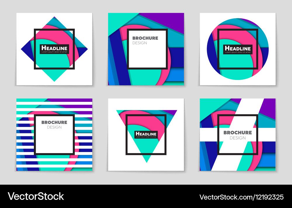 Abstract layout background set for art Royalty Free Vector