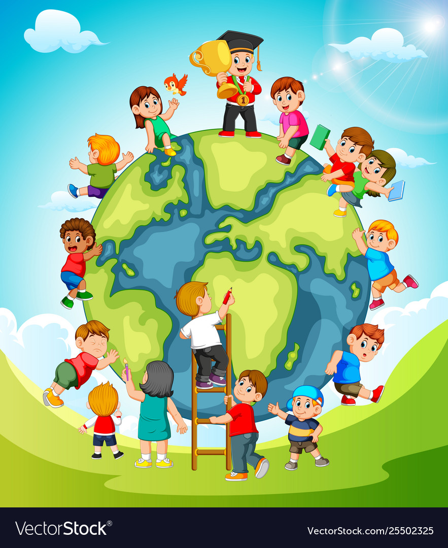 Kids Playing Together Clip Art