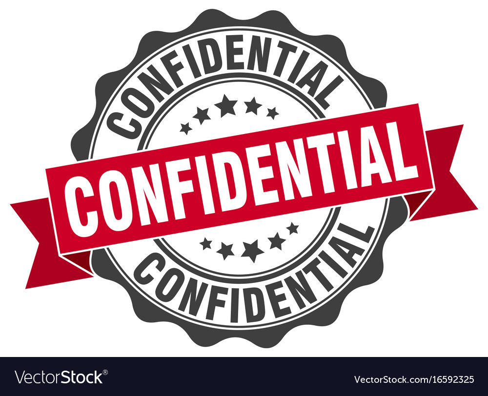 Confidential stamp sign seal Royalty Free Vector Image