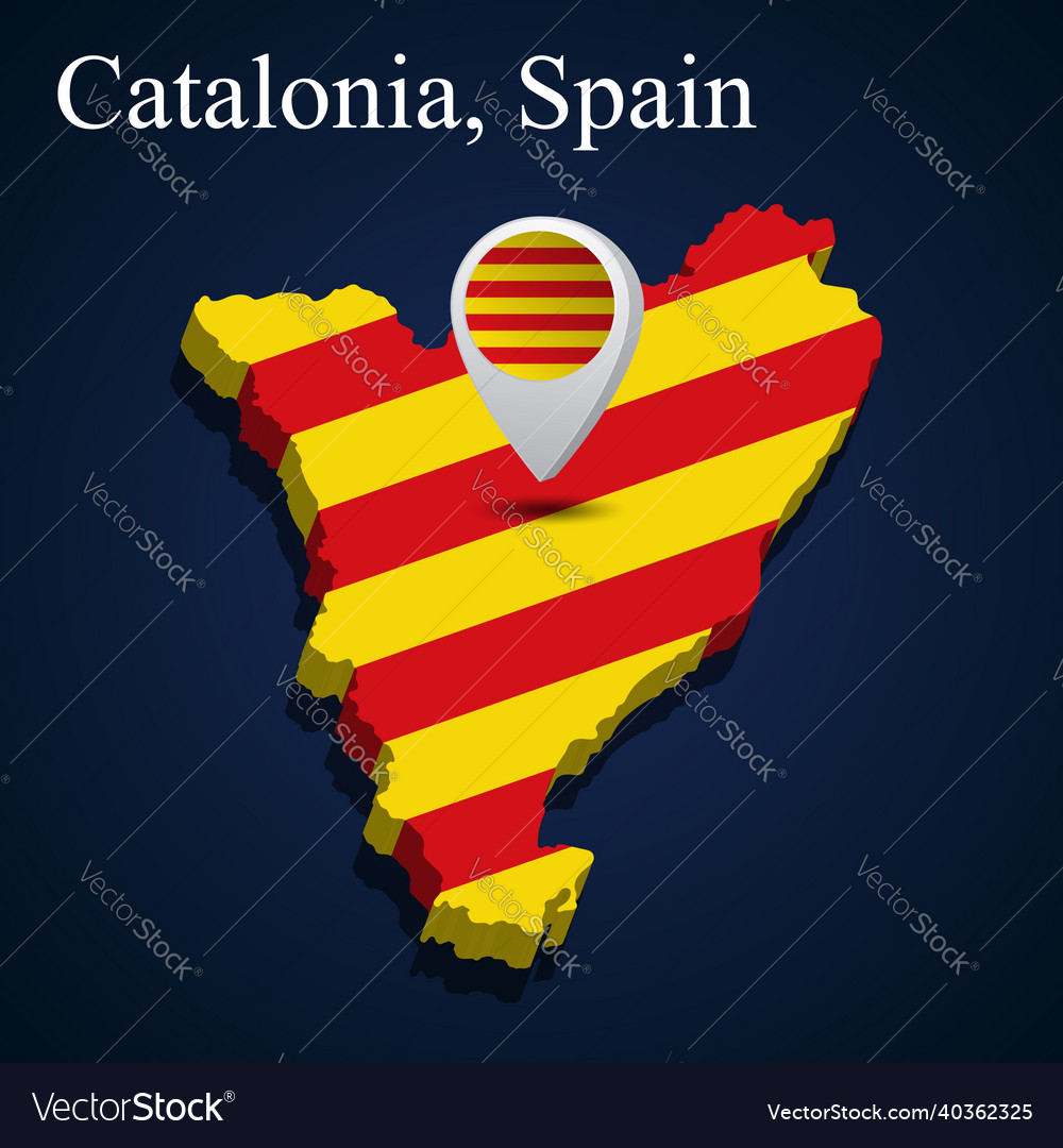 Spain and catalonia flags Royalty Free Vector Image