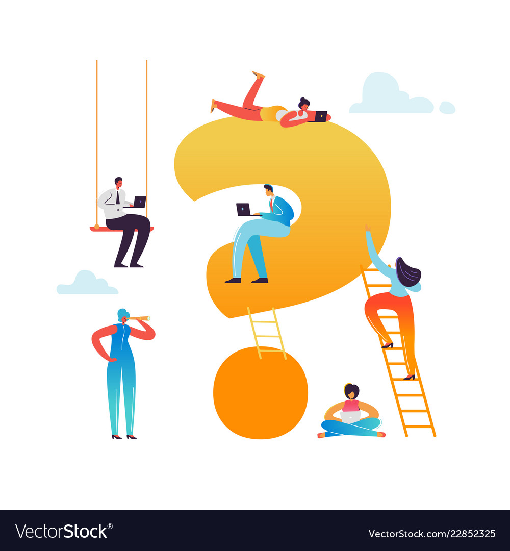 Frequently Asked Questions Support Concept People Vector Image 5070