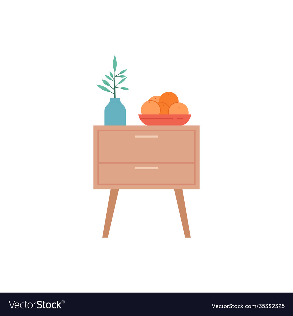 Isolated table room Royalty Free Vector Image - VectorStock