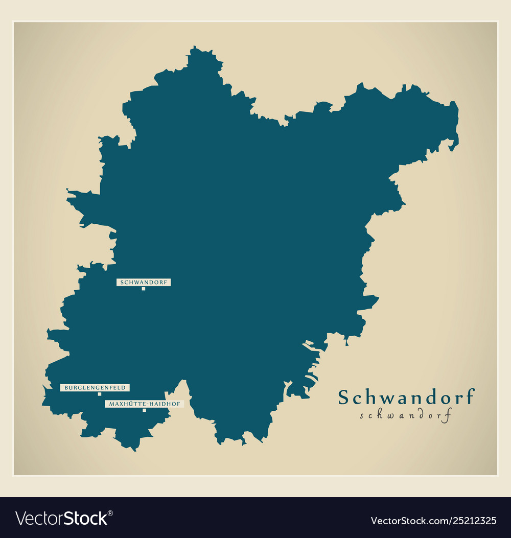 Modern map schwandorf county bavaria de Vector Image