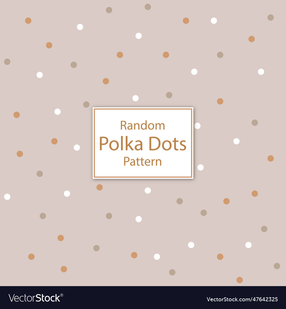 Seamless brown and white random polka dots pattern