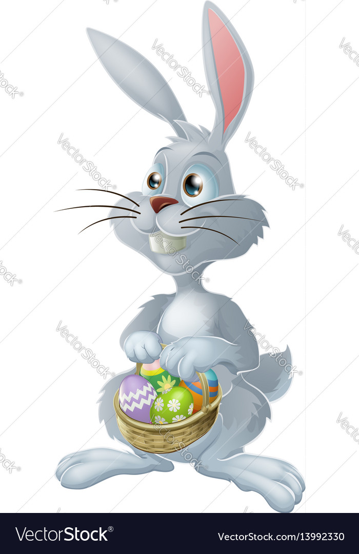 Easter bunny rabbit Royalty Free Vector Image - VectorStock