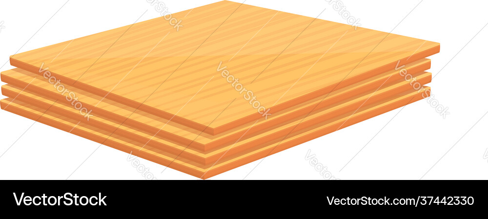 Plywood new stack icon cartoon style Royalty Free Vector