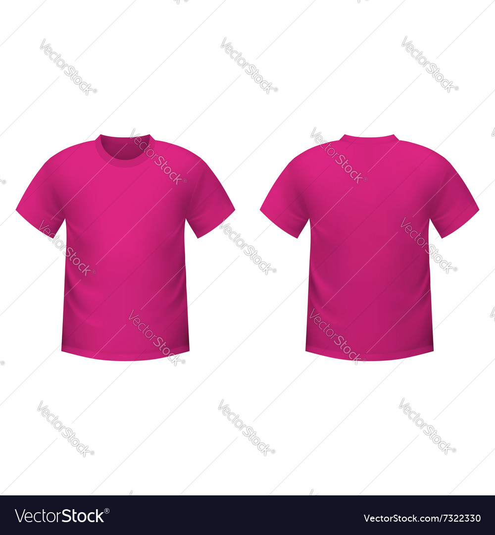 Realistic Pink T Shirt Royalty Free Vector Image