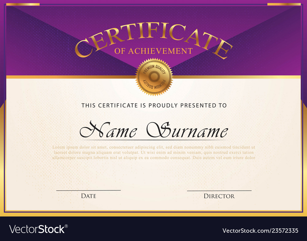 Certificate Template Royalty Free Vector Image