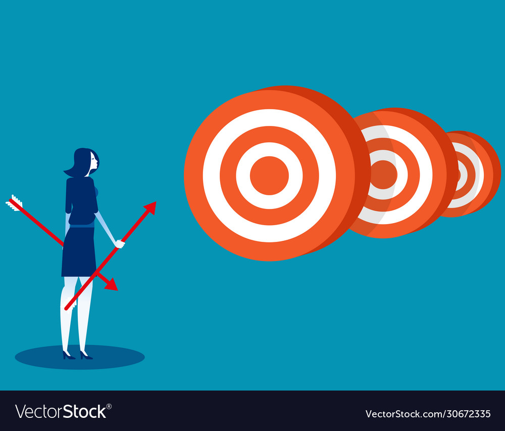 Choice at target planning and strategy to Vector Image