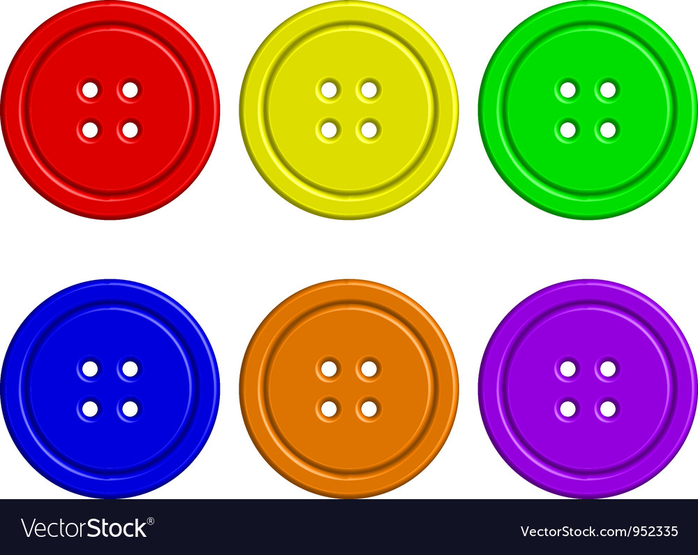 Colorful buttons Royalty Free Vector Image - VectorStock, Colorful Buttons