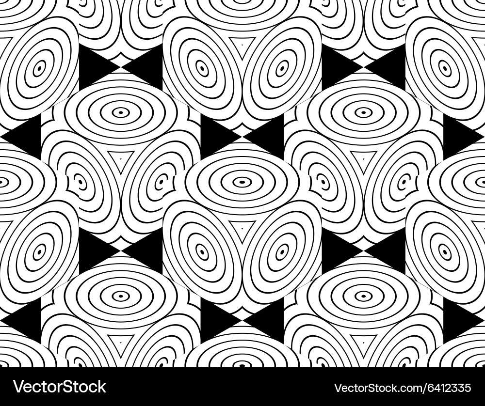Contrast black and white symmetric seamless Vector Image