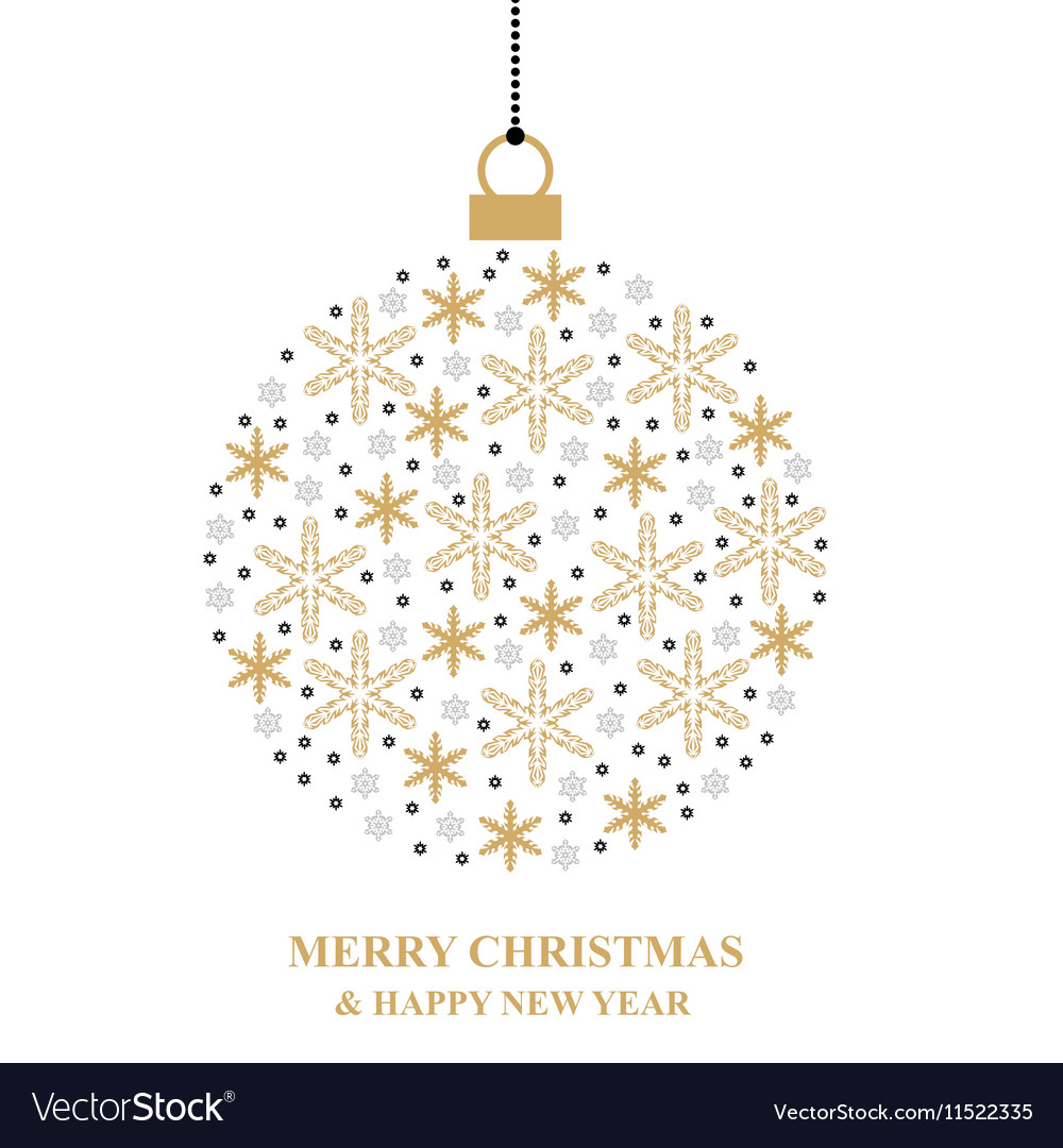 Gold snow ball Royalty Free Vector Image - VectorStock