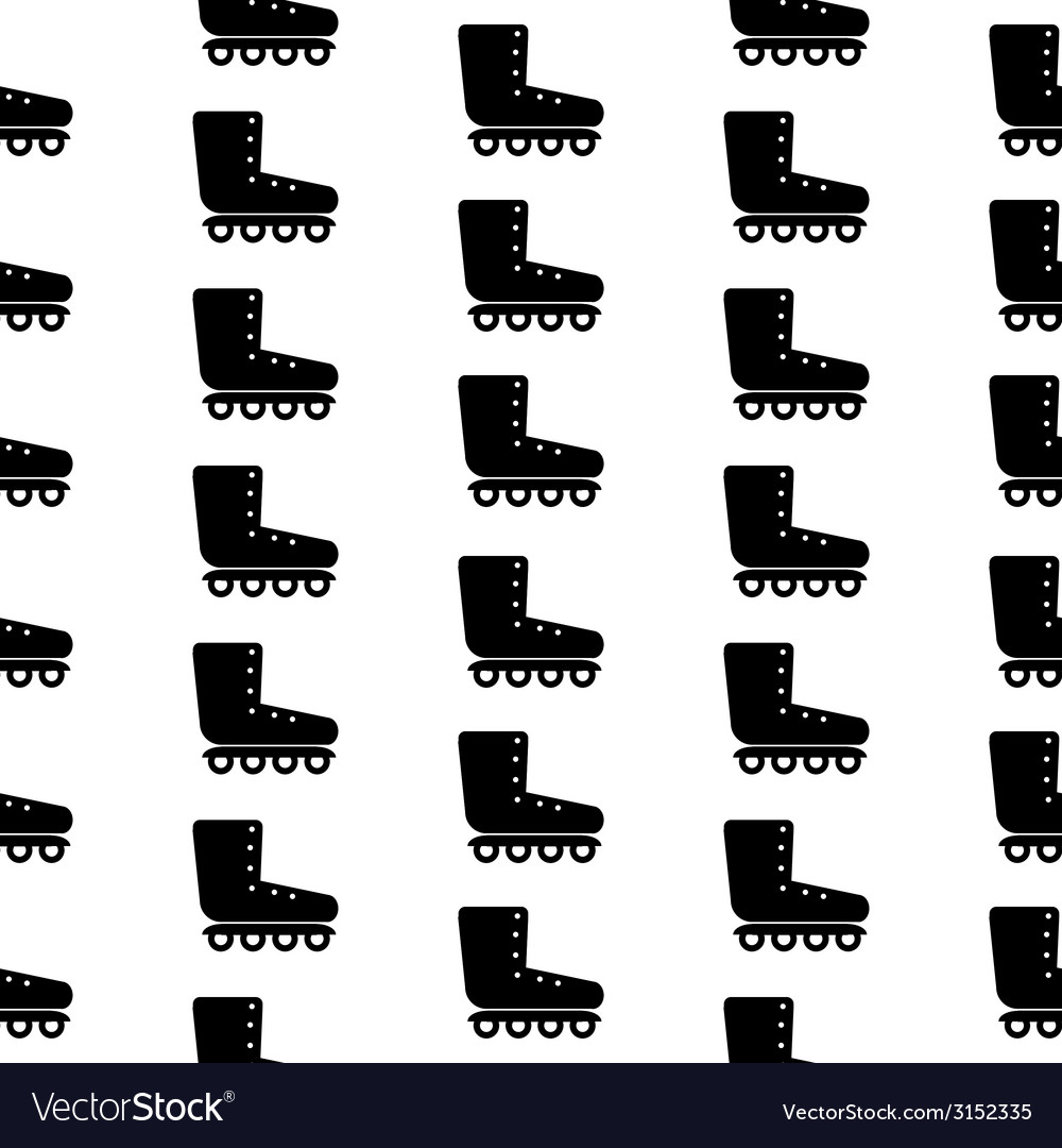 Roller skates symbol seamless pattern