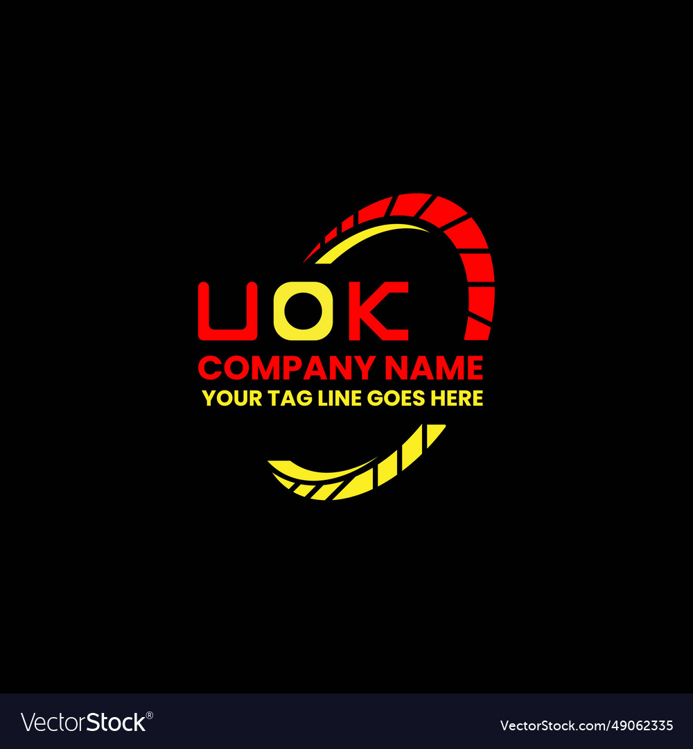 Uok letter logo design simple and modern Vector Image