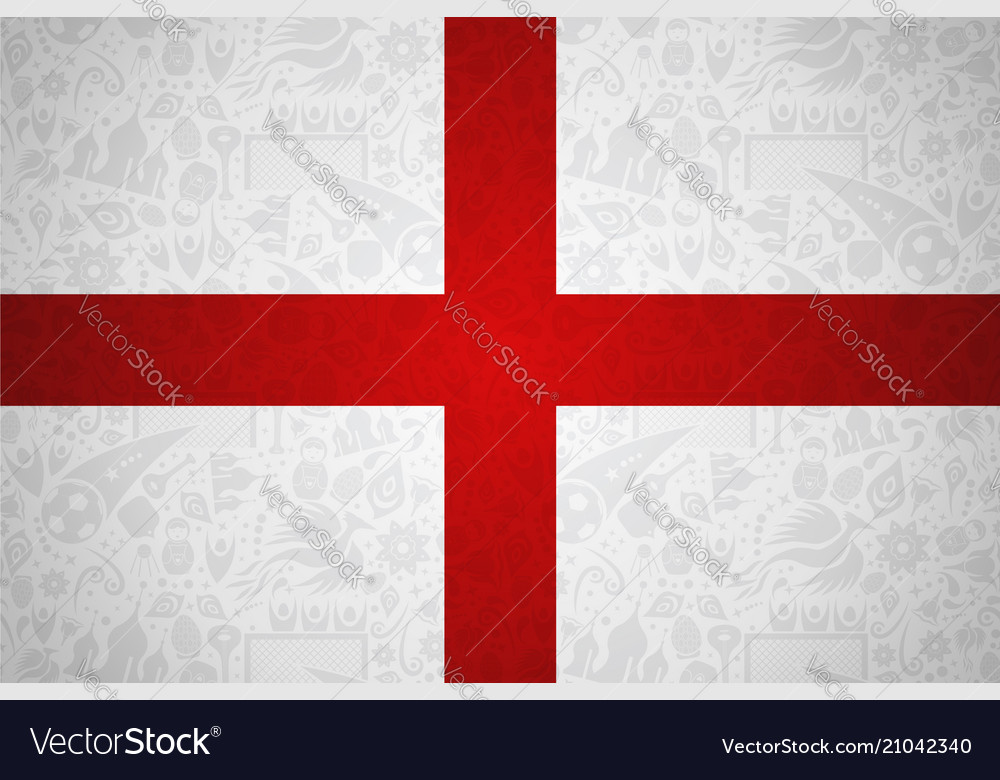 England Flag Background For Russian Soccer Event Vector Image