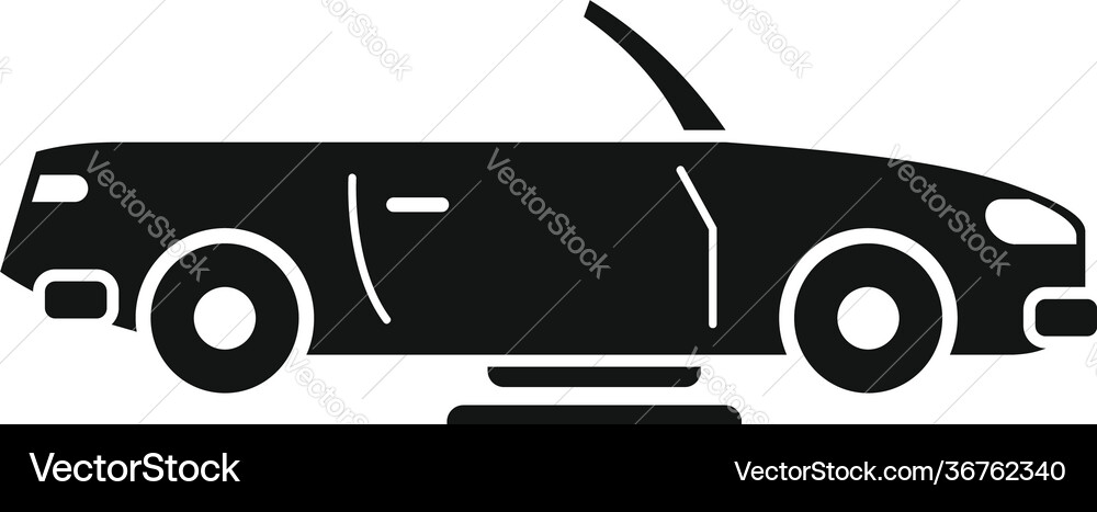 Hybrid Cabriolet Car Icon Simple Style Royalty Free Vector
