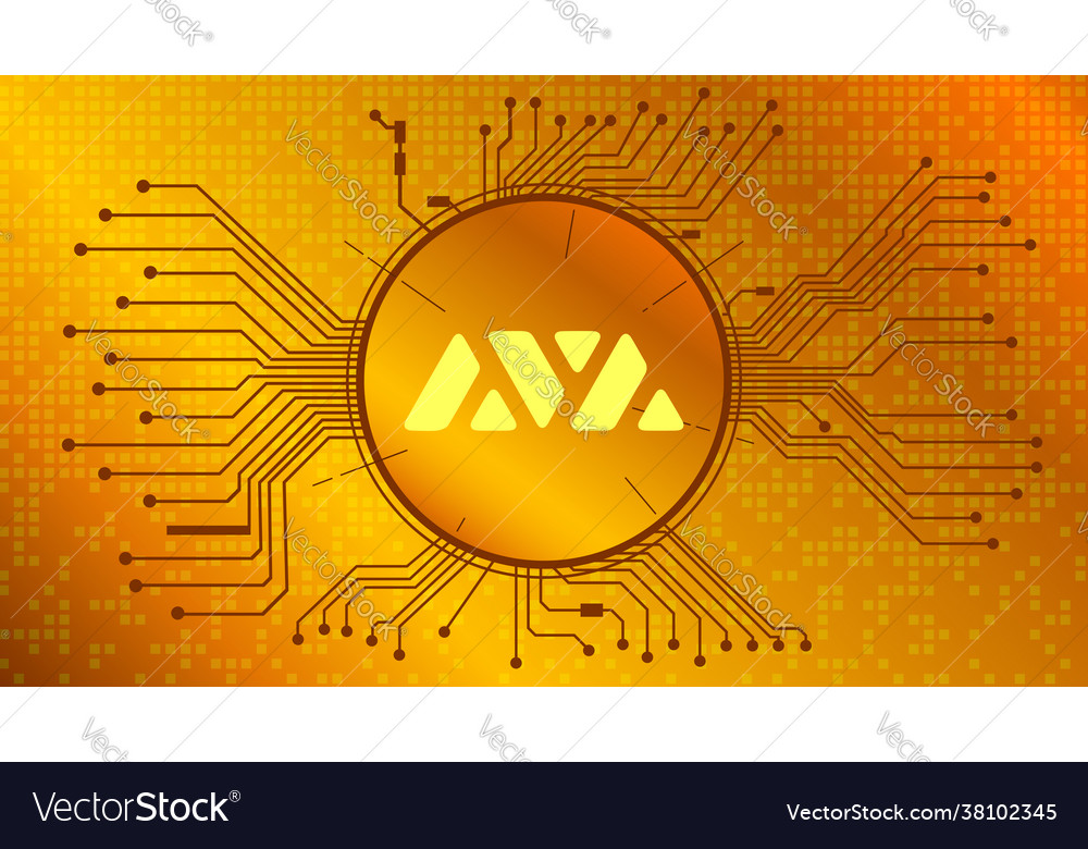 Avalanche avax cryptocurrency token symbol Vector Image