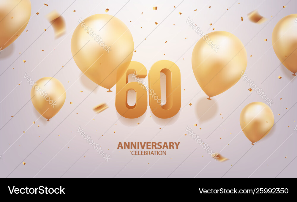 60th Anniversary Celebration Royalty Free Vector Image