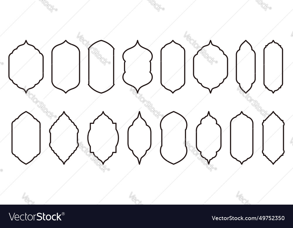 Outline style design showcasing islamic Royalty Free Vector