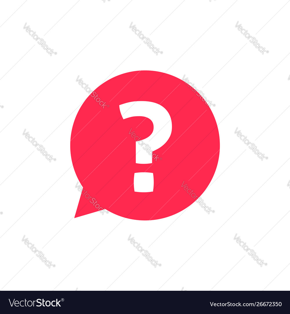Question mark notification bubble speech vector image Question mark notification bubble speech