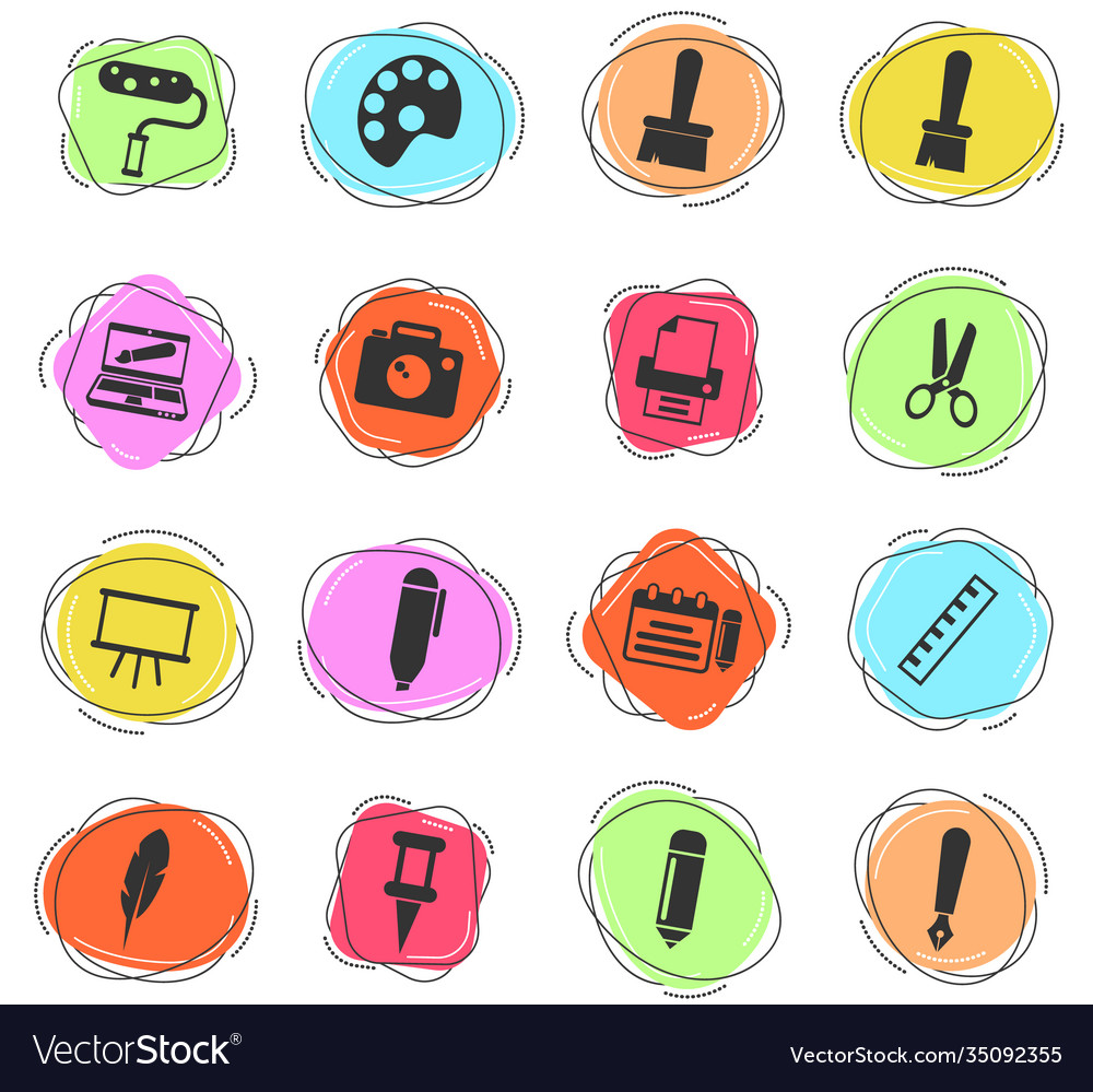 Art icon set Royalty Free Vector Image - VectorStock