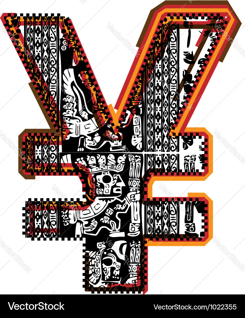 Incas font Royalty Free Vector Image - VectorStock