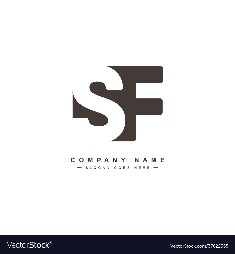 Initial letter sf logo - minimal logo Royalty Free Vector