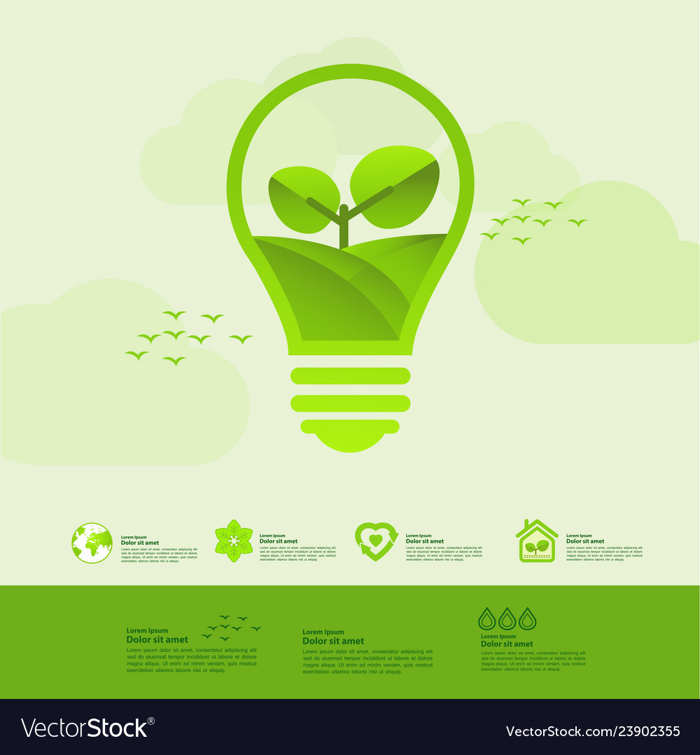 Save the world together green ecology Royalty Free Vector