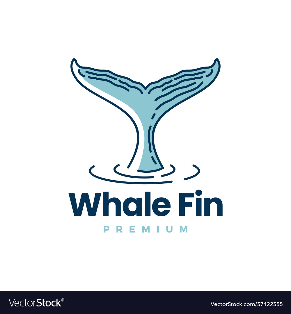 Whale fin logo icon Royalty Free Vector Image - VectorStock