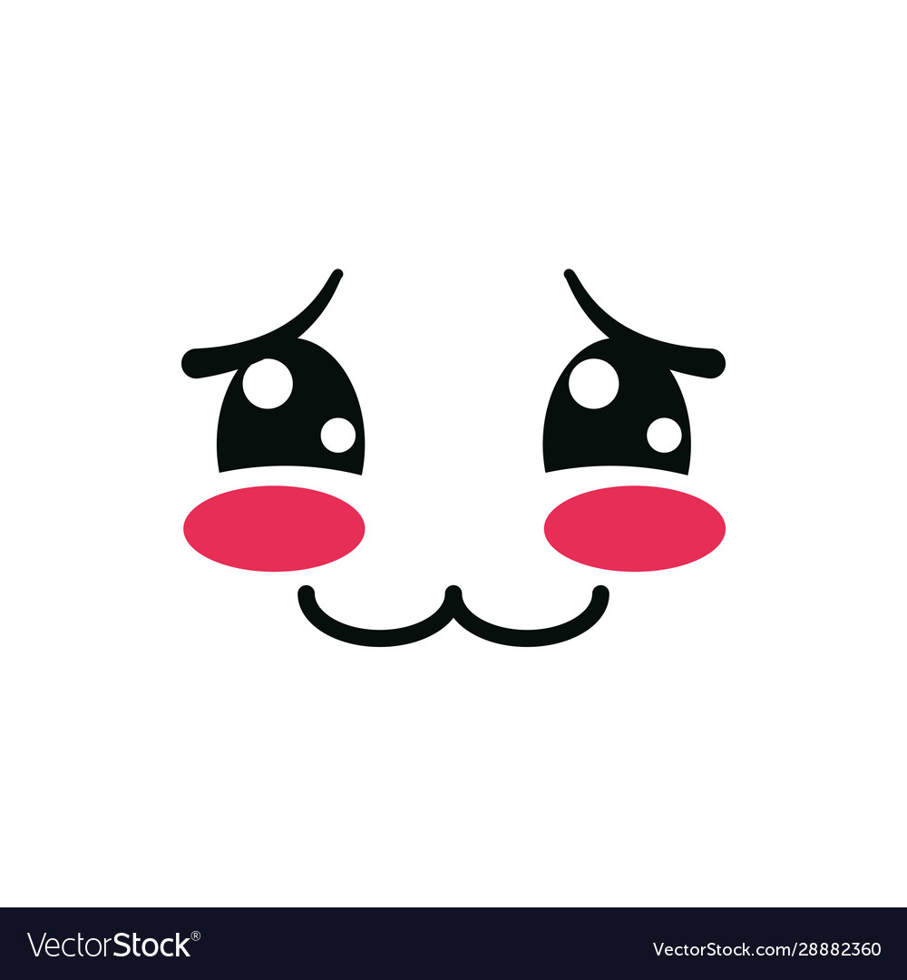 Isolated kawaii happy face cartoon vector design Stock Vector Image & Art -  Alamy