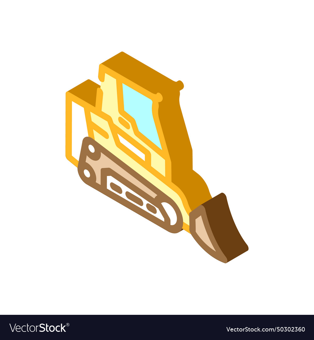 Skid steer construction vehicle isometric icon Vector Image