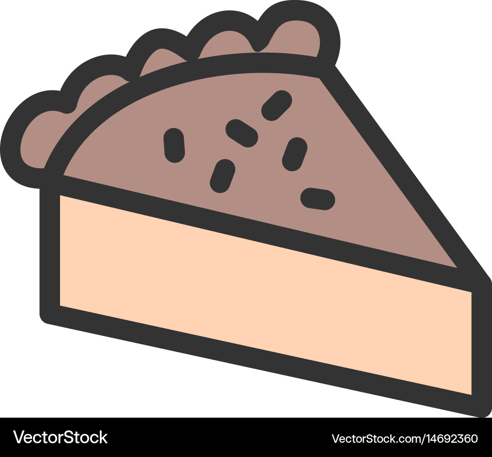 Slice pie Royalty Free Vector Image - VectorStock
