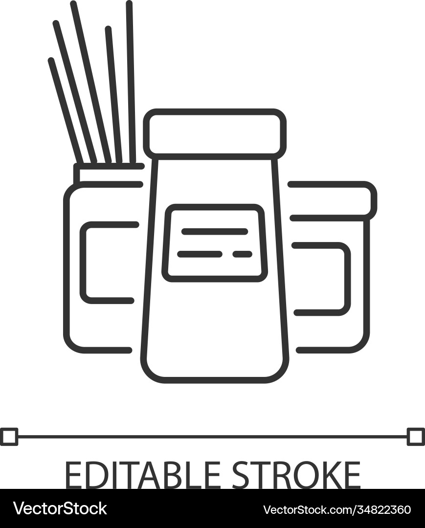 Storage container linear icon Royalty Free Vector Image