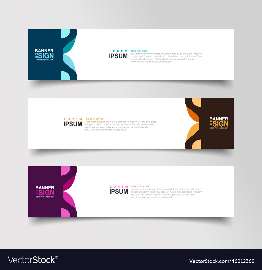 Templates of horizontal web banner website header Vector Image